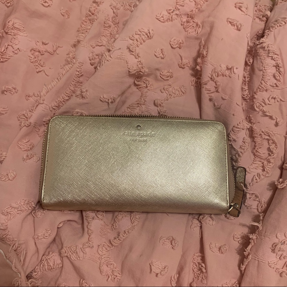 Gold Kate Spade wallet